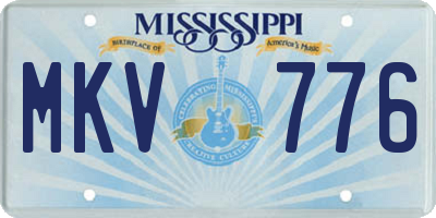 MS license plate MKV776