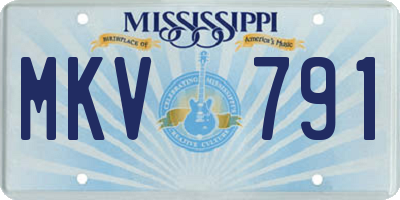 MS license plate MKV791