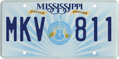 MS license plate MKV811