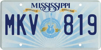 MS license plate MKV819
