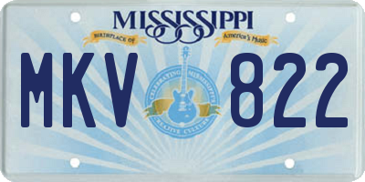 MS license plate MKV822
