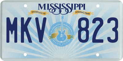 MS license plate MKV823