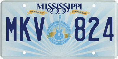 MS license plate MKV824