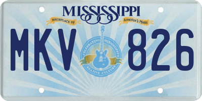 MS license plate MKV826