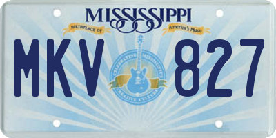 MS license plate MKV827