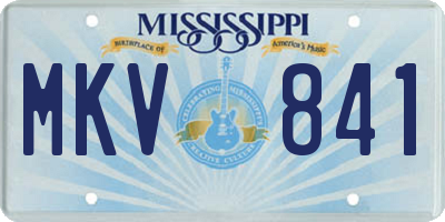 MS license plate MKV841
