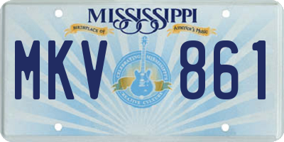 MS license plate MKV861