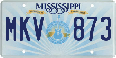 MS license plate MKV873