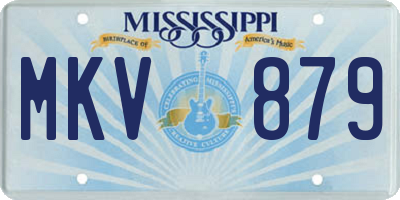 MS license plate MKV879