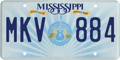 MS license plate MKV884