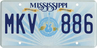 MS license plate MKV886
