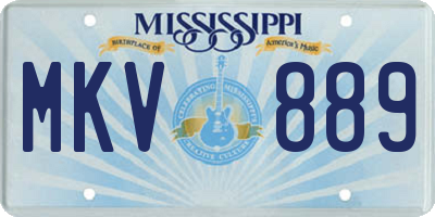 MS license plate MKV889