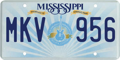 MS license plate MKV956