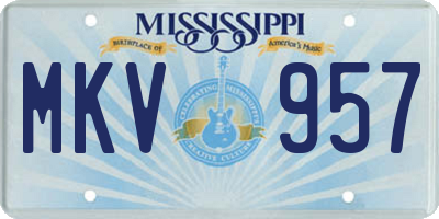 MS license plate MKV957