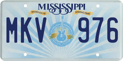 MS license plate MKV976