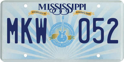 MS license plate MKW052