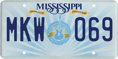 MS license plate MKW069