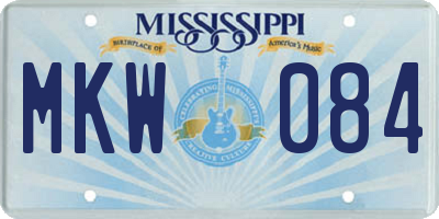 MS license plate MKW084