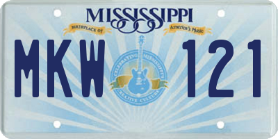 MS license plate MKW121