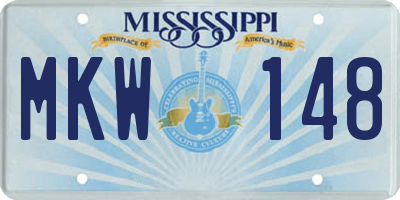 MS license plate MKW148