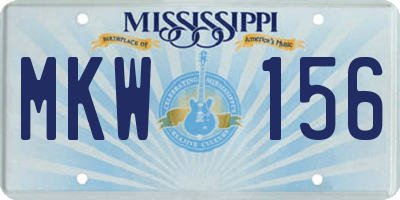 MS license plate MKW156