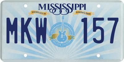 MS license plate MKW157