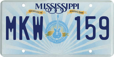 MS license plate MKW159