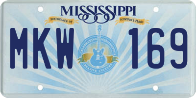 MS license plate MKW169