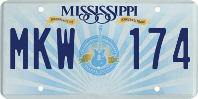 MS license plate MKW174