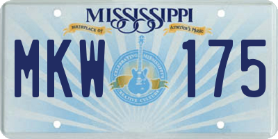 MS license plate MKW175