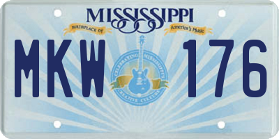 MS license plate MKW176