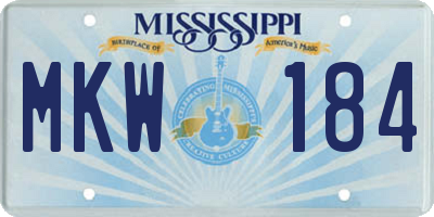 MS license plate MKW184