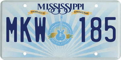 MS license plate MKW185
