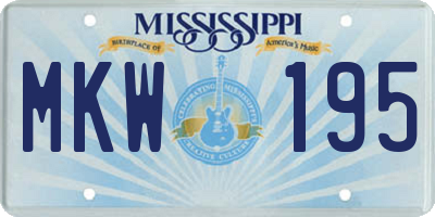 MS license plate MKW195