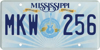 MS license plate MKW256