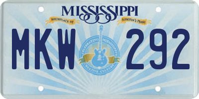 MS license plate MKW292