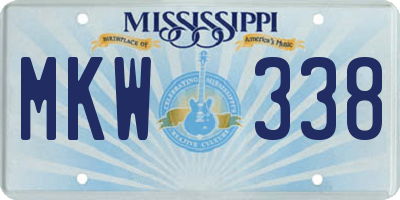 MS license plate MKW338