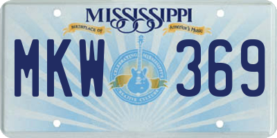 MS license plate MKW369