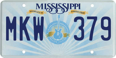 MS license plate MKW379