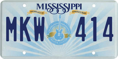 MS license plate MKW414