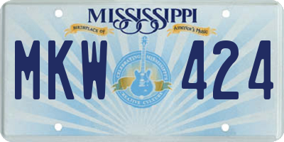 MS license plate MKW424