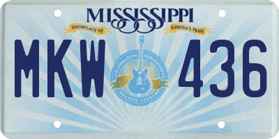 MS license plate MKW436