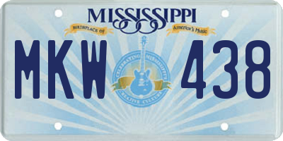 MS license plate MKW438