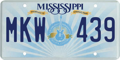 MS license plate MKW439