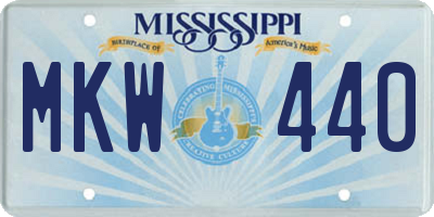 MS license plate MKW440