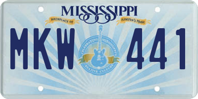 MS license plate MKW441