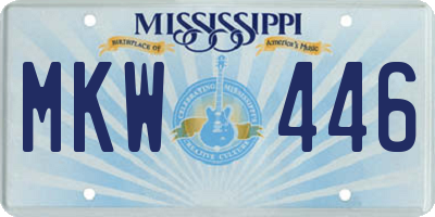 MS license plate MKW446