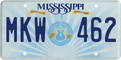 MS license plate MKW462