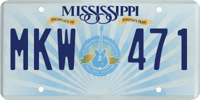 MS license plate MKW471