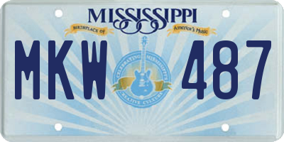 MS license plate MKW487